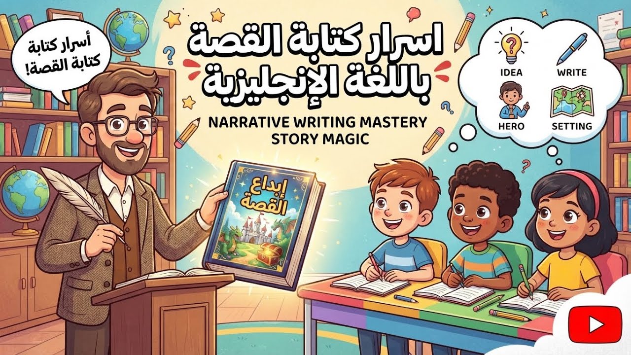 Narrative writing (story) كتابة القصة بشكل ميسر و بسيط و سريع الفهم