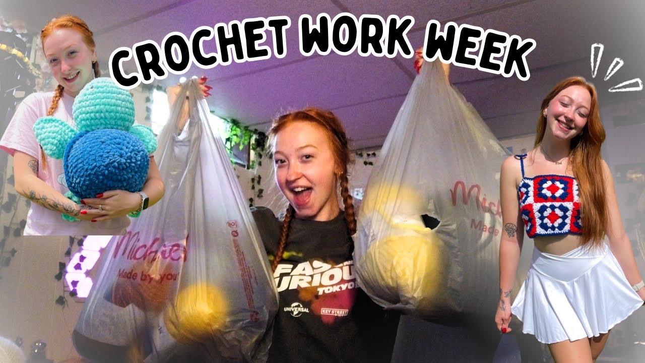 Crochet WORK week! 🧶 Etsy orders, yarn haul & 4th of July 🇺🇸