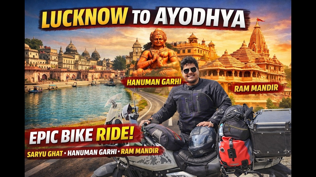 Lucknow to Ayodhya | Epic Bike Ride | Hanuman Garhi | Saryu Ghat | Ram Mandir