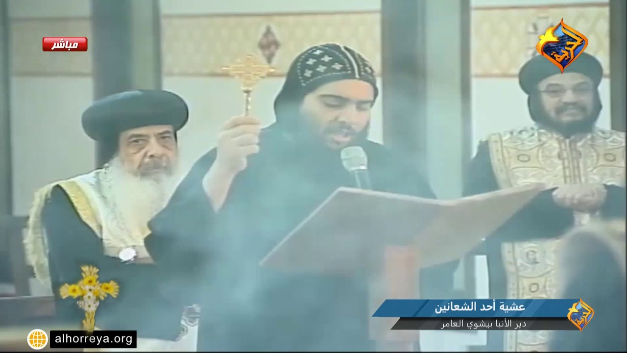 صلاة عشية أحد الشعانين من دير الأنبا بيشوي العامر