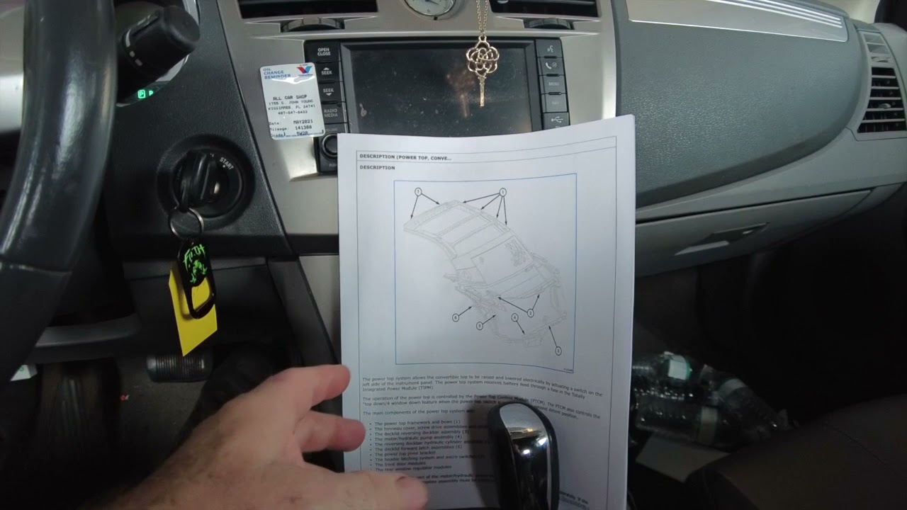 SEBRING CONVERTIBLE, TOP DOESN'T WORK, DIAGNOSIS TIPS...
