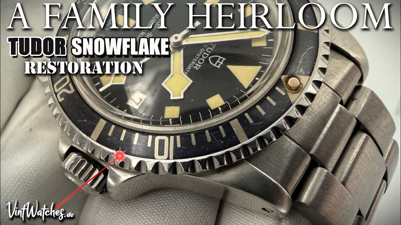 Heavily Used 1970s Tudor Submariner Snowflake 94110 Restoration - Lifetime on the Wrist - ASMR