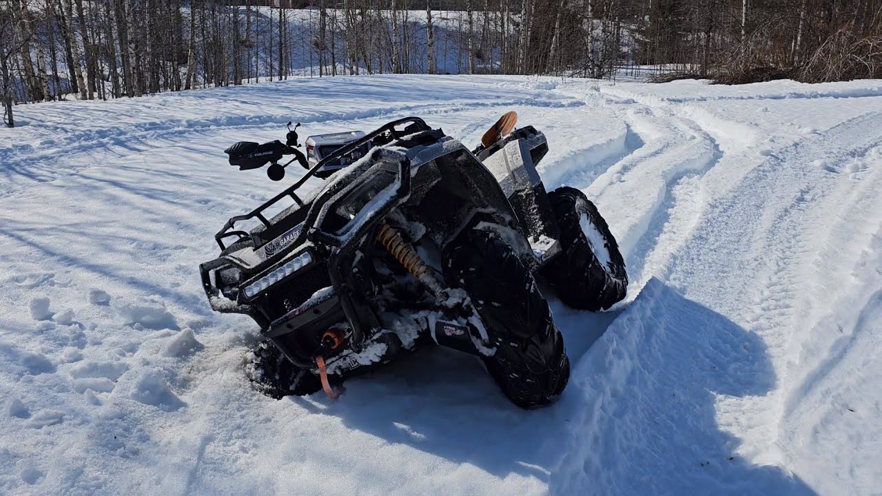 Polaris Sportsman 570 sp öhlins | Huhtikuun hangilla