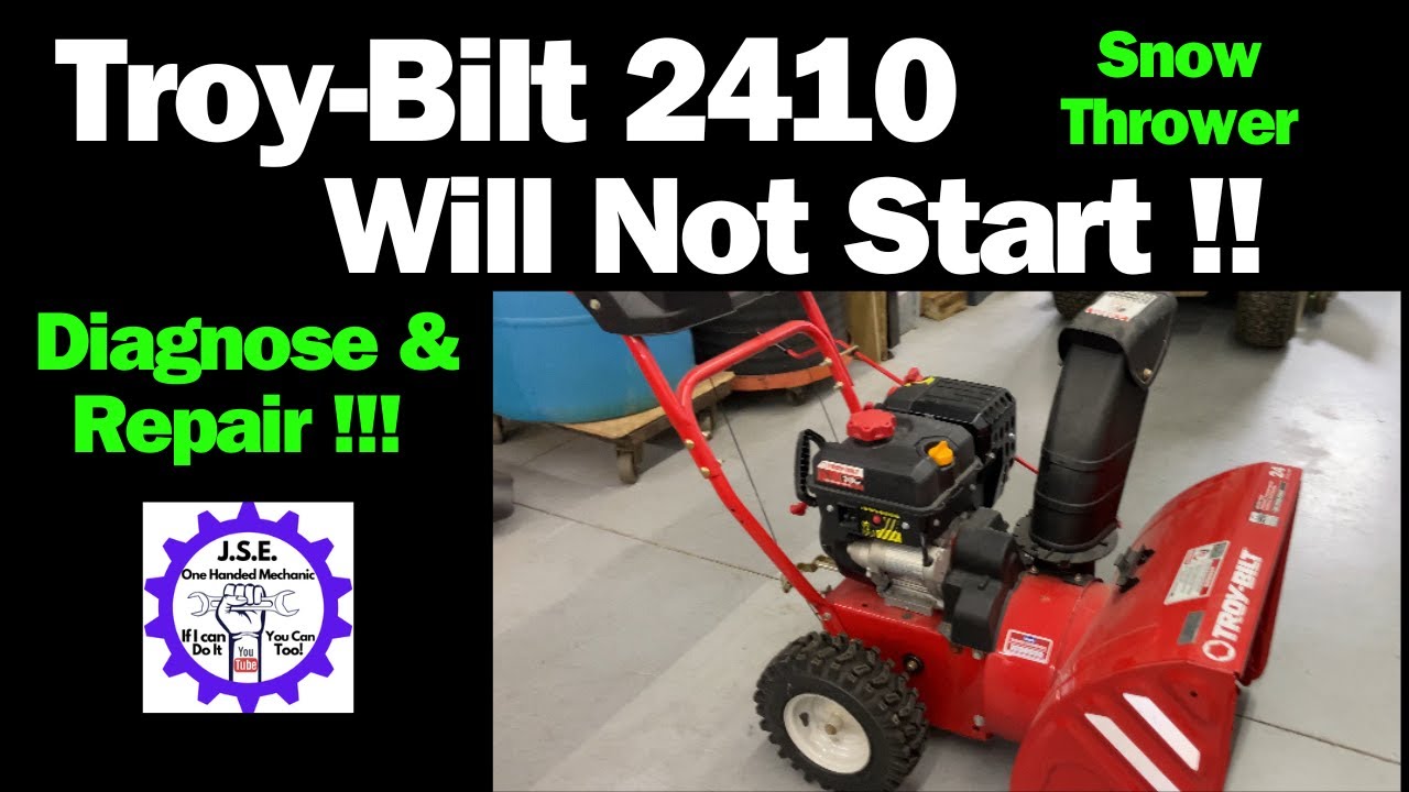 Снегоочиститель Troy Bilt 2410 не заводится. Как диагностировать и отремонтировать?