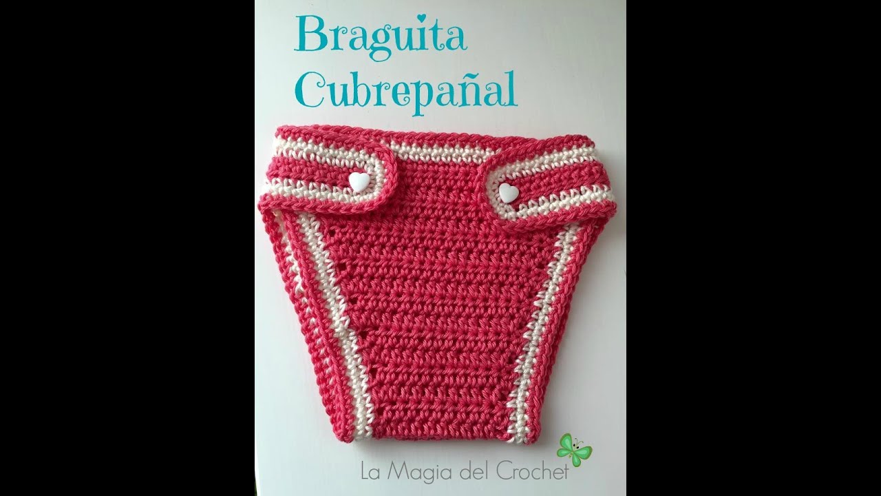 Braguitas cubrepañal a crochet para bebe de 0 a 3 meses