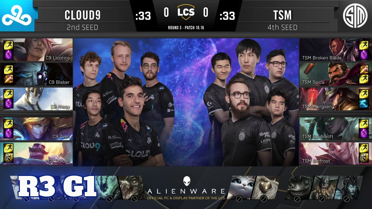 Cloud 9 vs TSM - Game 1 | Round 3 Playoffs S10 LCS Summer 2020 | C9 vs TSM G1