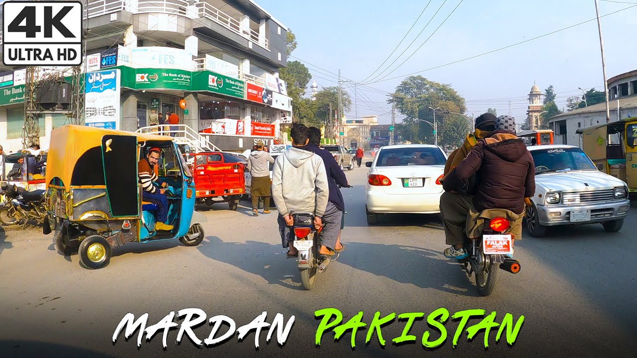 🇵🇰 Mardan City Pakistan 4K Driving | Driving in Mardan Pakistan