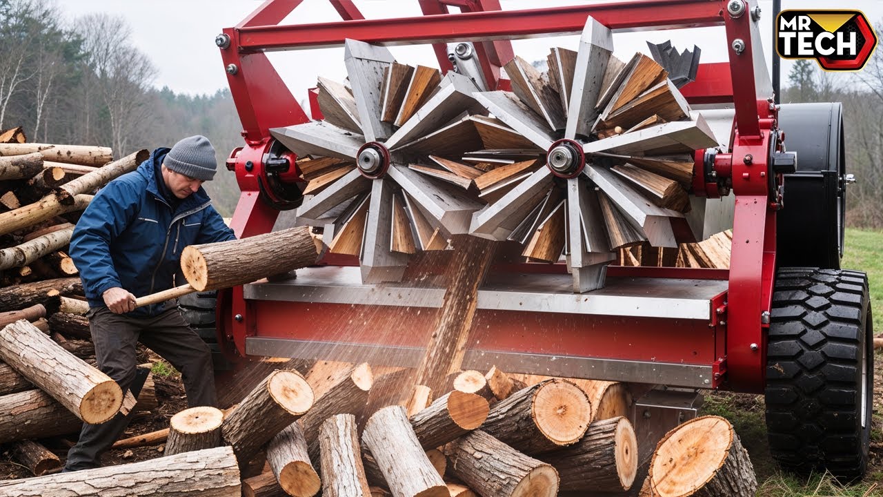 25 Mind-Blowing Firewood Processing Machines in Action! | Homemade Modern Chainsaw Machines #16