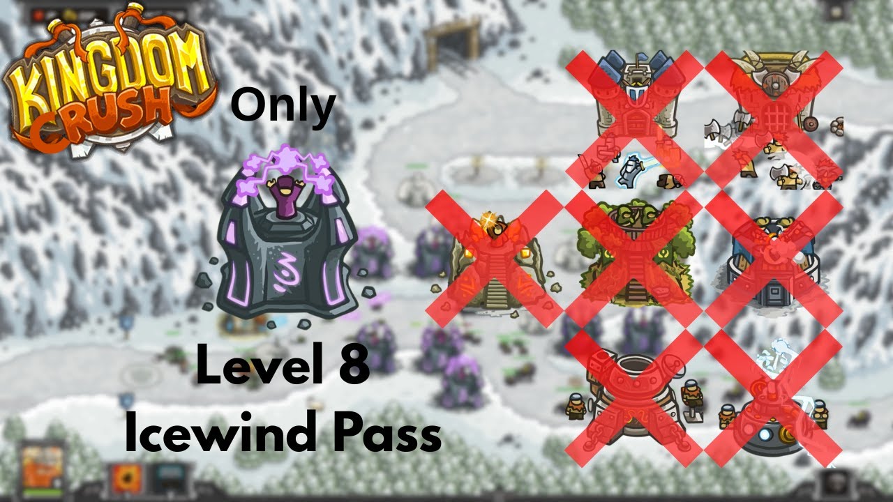 Kingdom Rush - Icewind Pass - Veteran - Only Arcane Wizard Tower