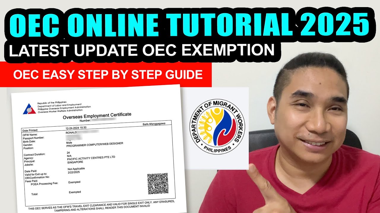Paano kumuha ng OEC Exemption Online 2025 For OFW | How to get OEC Online Appointment 2025