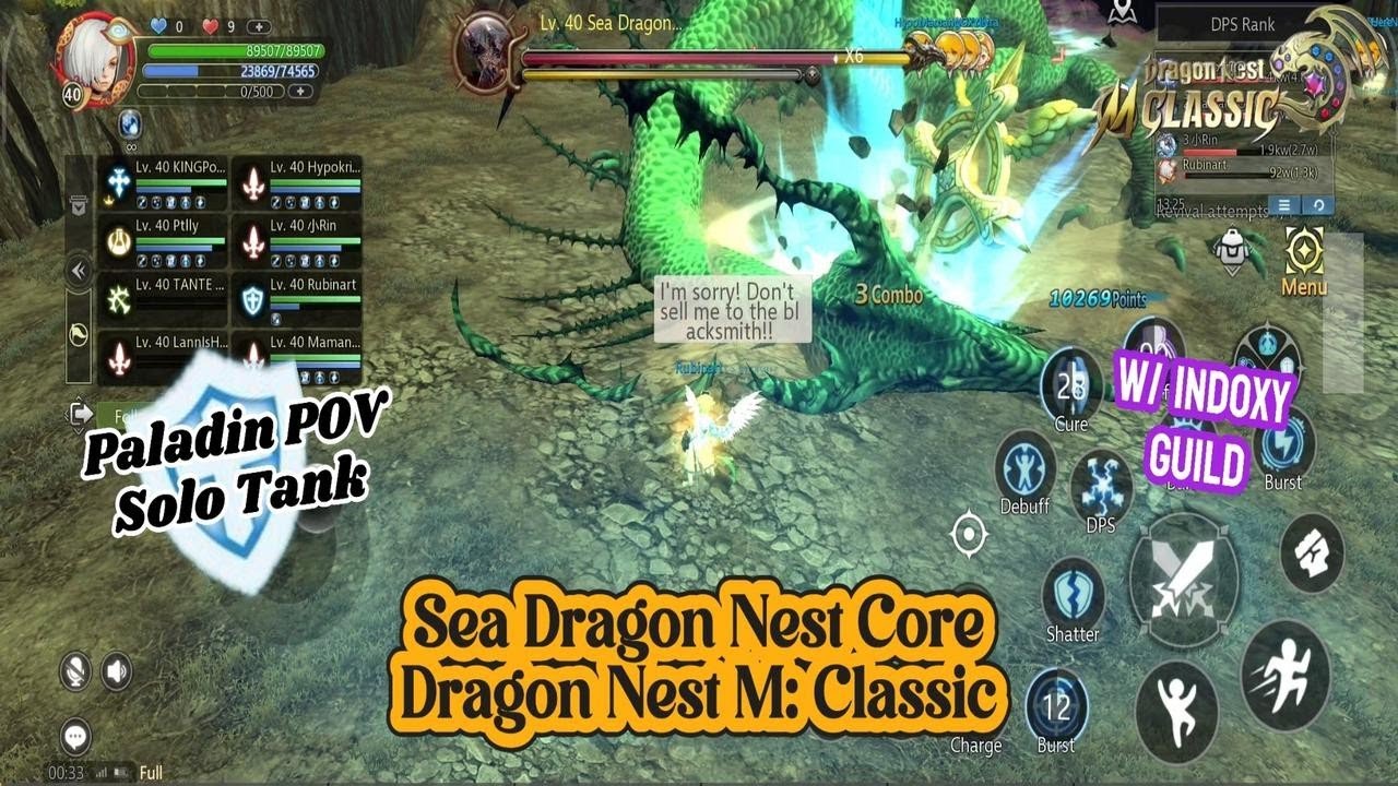 Sea Dragon Nest Core Paladin POV - Dragon Nest M: Classic