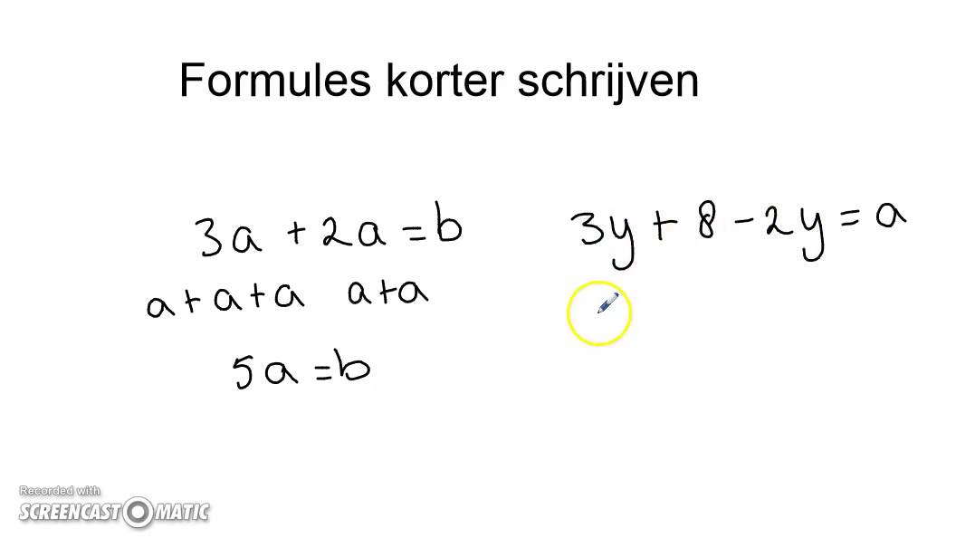 Formules korter schrijven