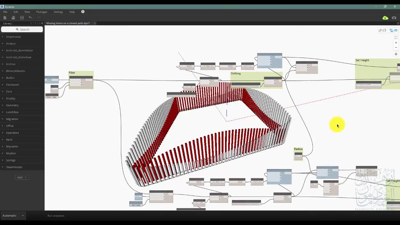 Revit + Dynamo : Moving elements along a closed path