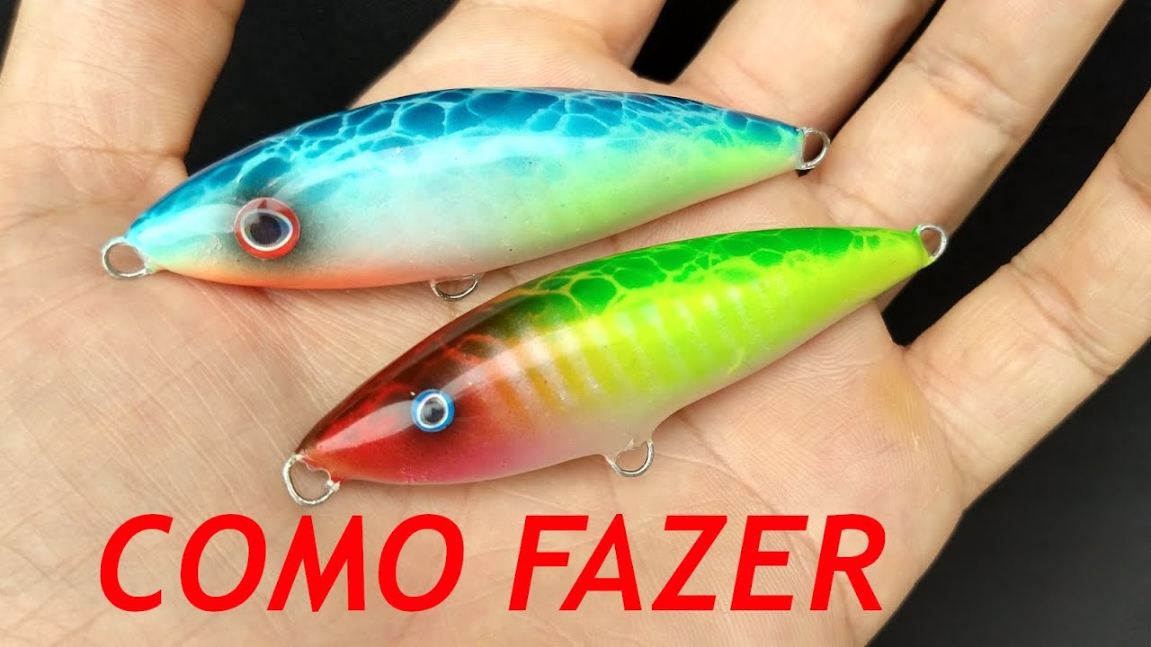 Como fazer isca artificial stick 7cm caseira