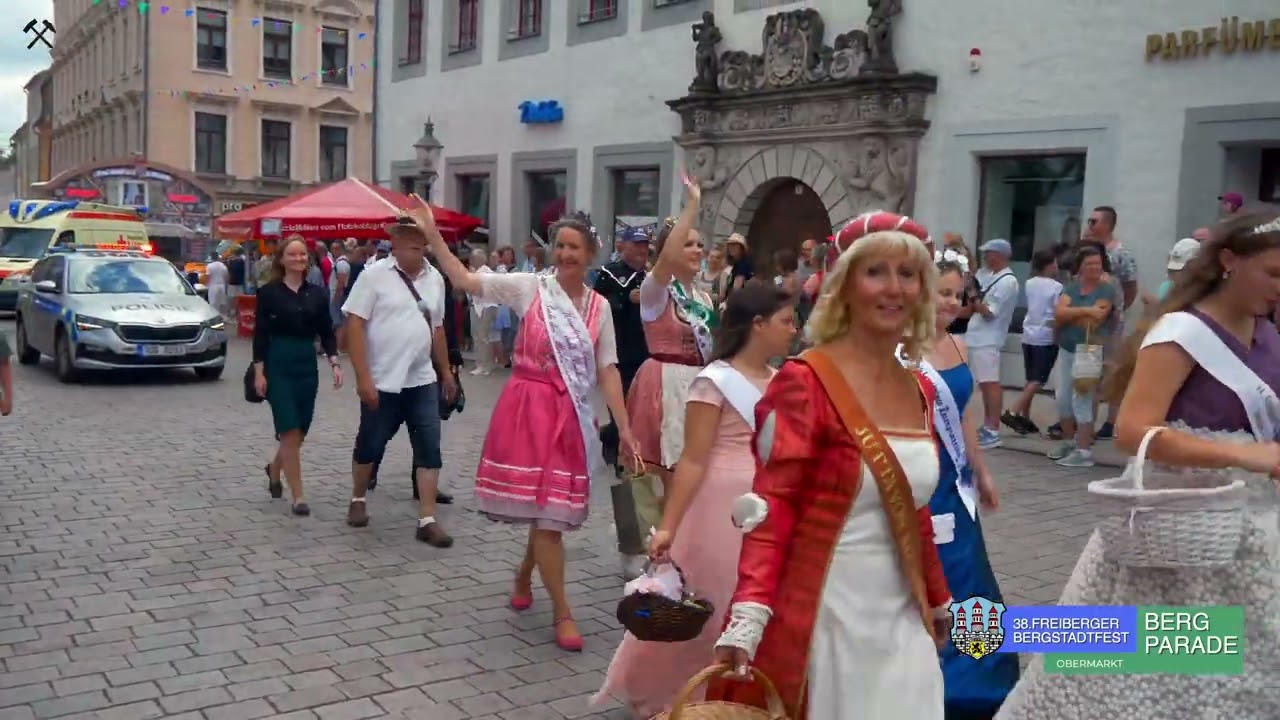 38 Freiberger Bergstadtfest  Bergparade   Obermarkt 4k