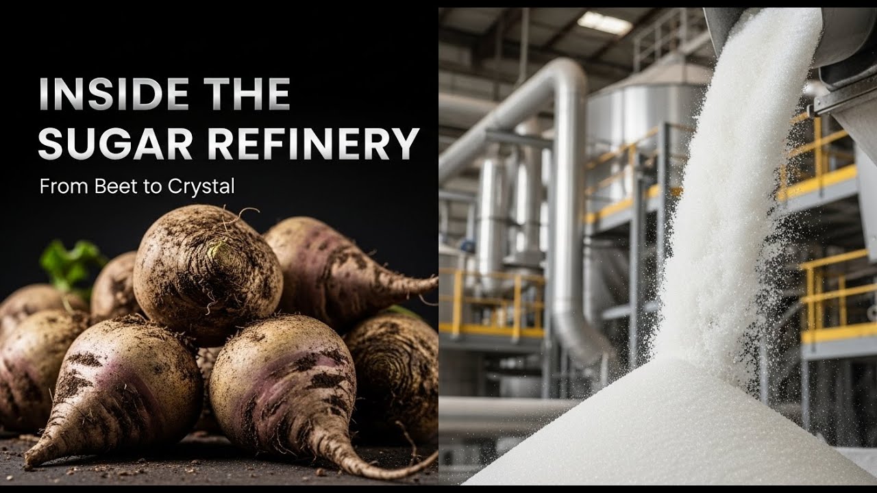 How Sugar is Made every day in a US Factory | The Full Process from Beet to Crystal