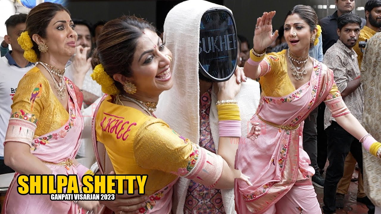 UNCUT - Shilpa Shetty Ganpati Visarjan With Team Sukhee | Shilpa Shetty, Raj Kundra, Shamita Shetty