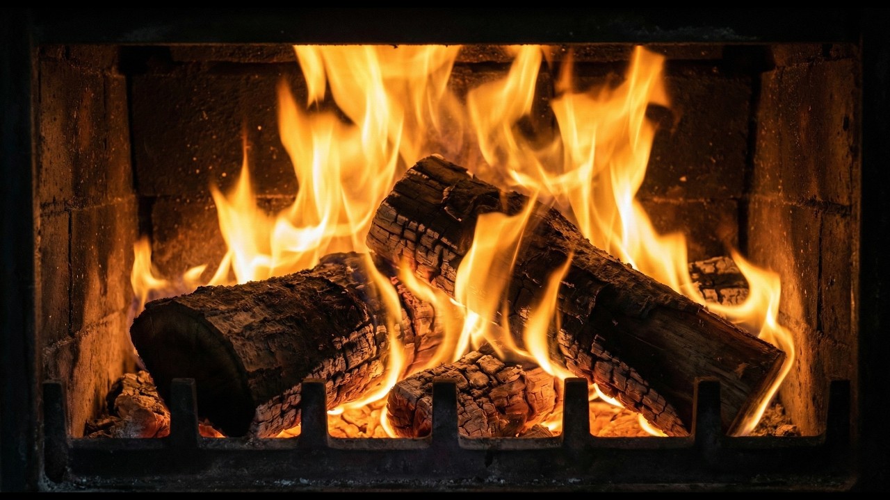 4K Close-Up Fireplace Hypnotic Fire Flames for Deep Sleep, Relaxation & Focus