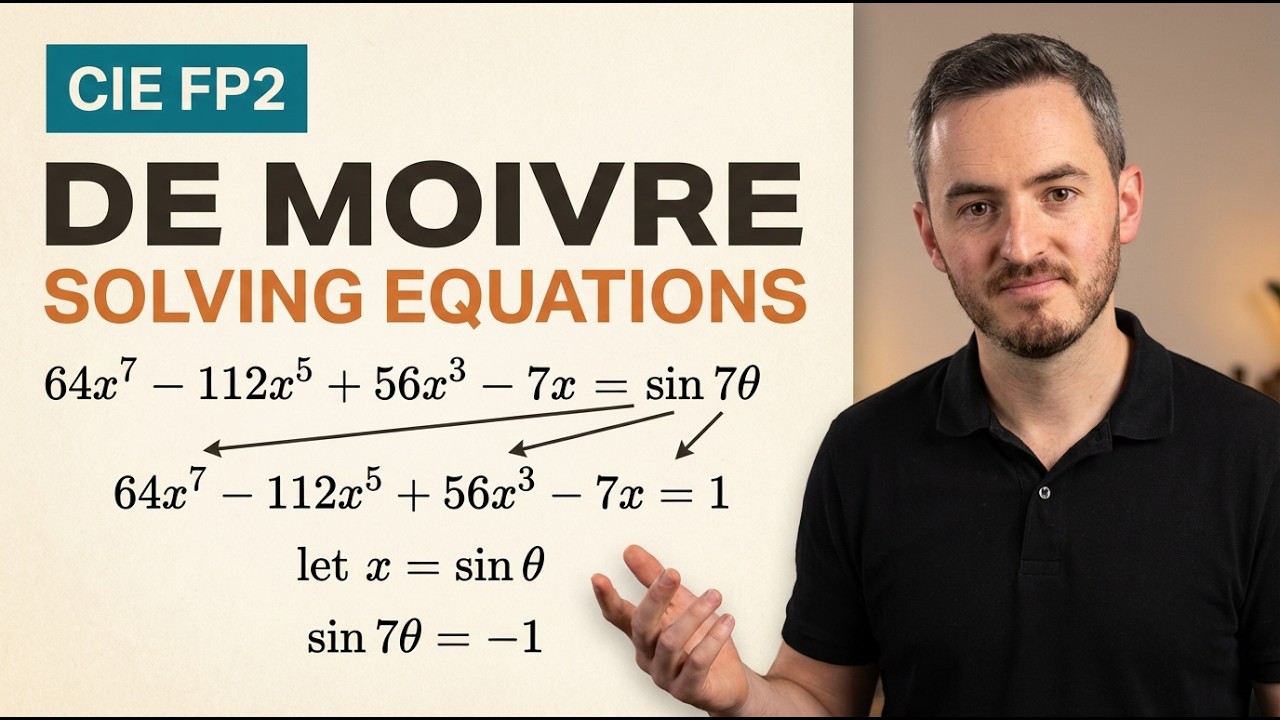68 -Applications of De Moivres Theorem Part 4 Equations| CIE A Level Further Pure Mathematics 2 9231