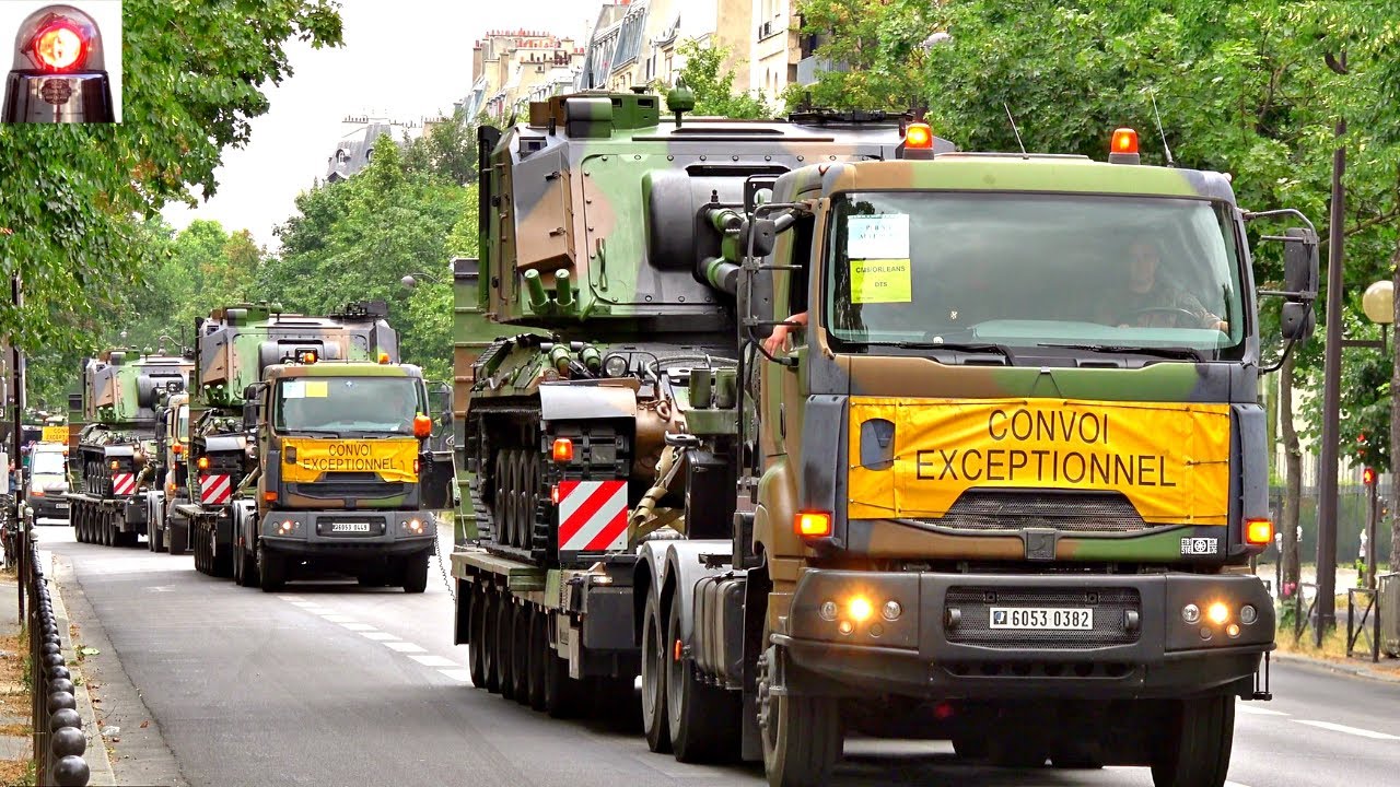 Massive Convoy of Tanks in Paris on Bastille Day