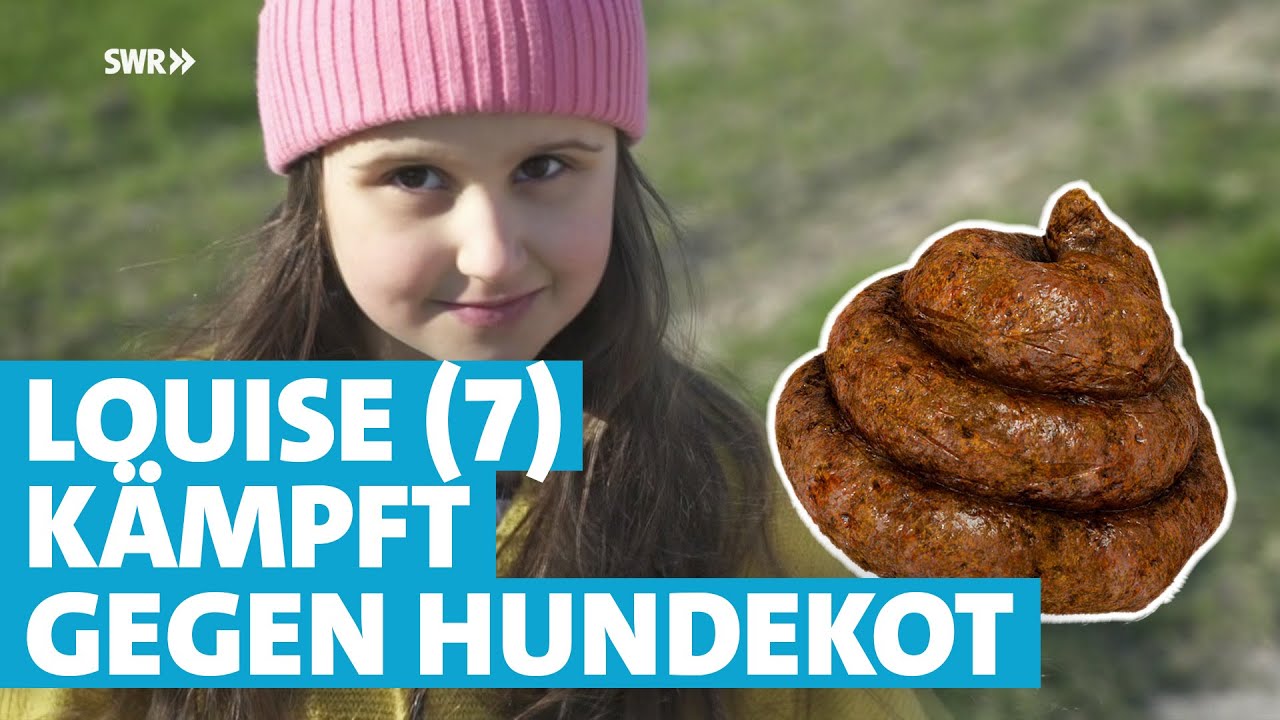 Louise (7) kämpft mit selbstgemachten Schildern gegen Hundekot