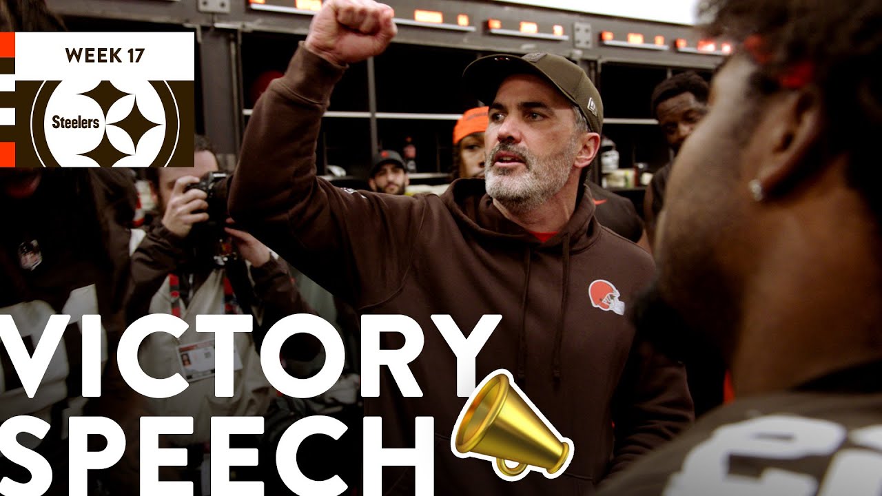 Kevin Stefanski's Victory Speech vs. Steelers | Cleveland Browns