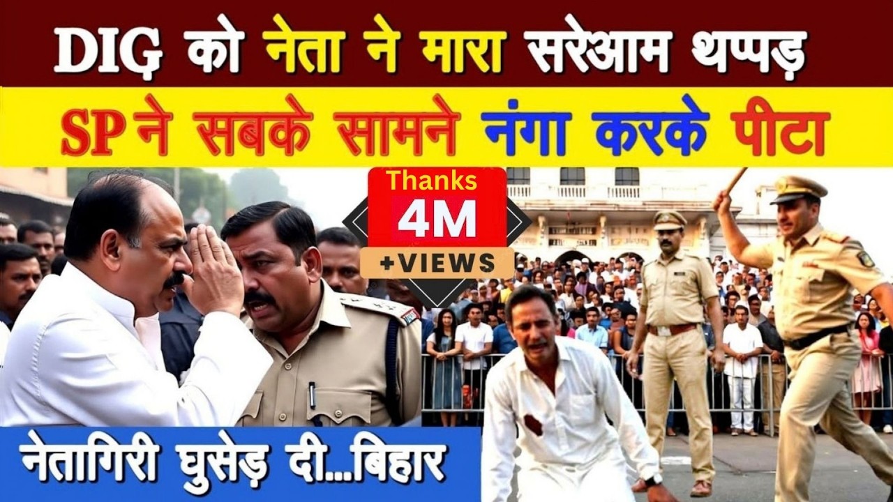DIG को नेता ने मारा थप्पड़ || SP ने सरेआम नेता को पीटा || नेतागिरी घुसेड़ दी..Bihar Election2025 ||