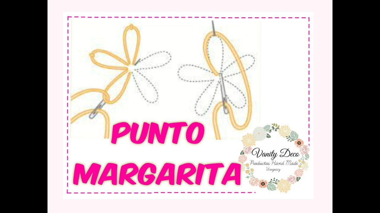 PUNTO MARGARITA. Tutorial de Bordado Rápido y Fácil.