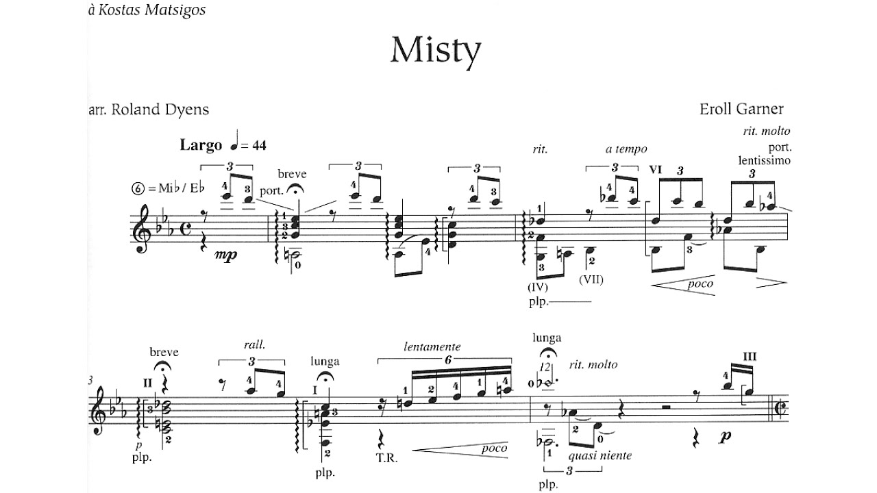Erroll Garner - Misty (Arr. Roland Dyens for Guitar) [Roland Dyens]