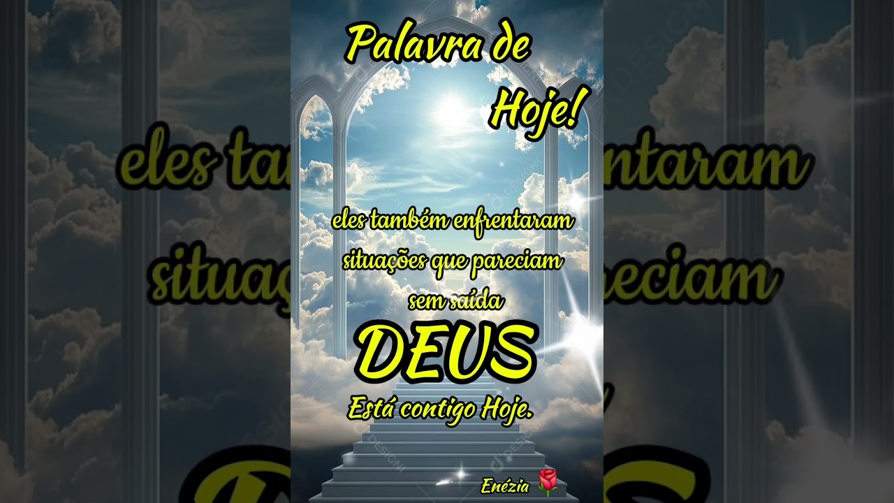 Deus está contigo hoje! #mensagem #palavraquesalva
