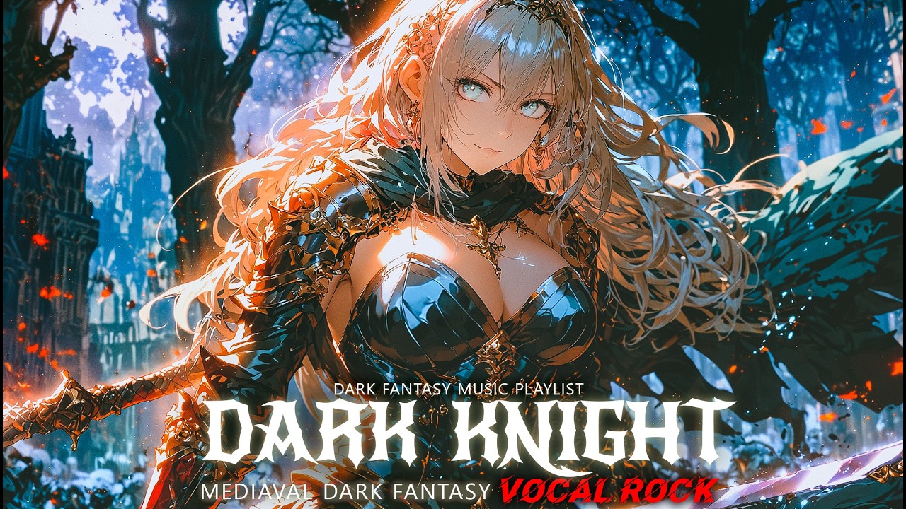 🔥 DARK KNIGHT ⚔️ 2 Hour Dark Fantasy Rock Vocal Playlist ⚔️ Epic Battle Music for Gaming & Focus