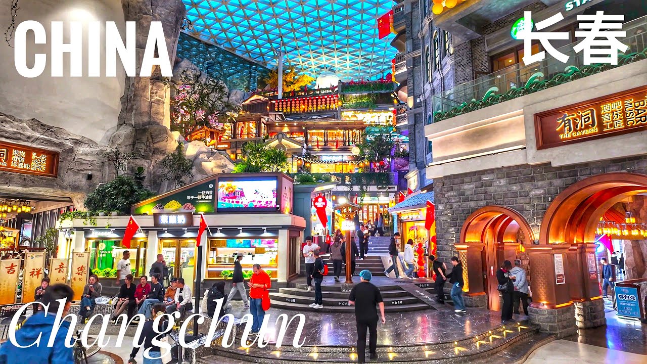 Walking China - Exploring the Luxury Shopping Mall in Changchun City - China City Walk at Night