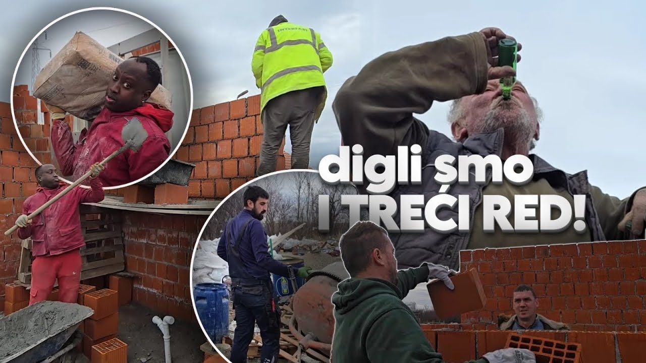 DIGLI TRECI  ZID NA 13 REDA DOVLACI SE MATERIJAL BLOKOVI,PESAK,KREC  EP-116
