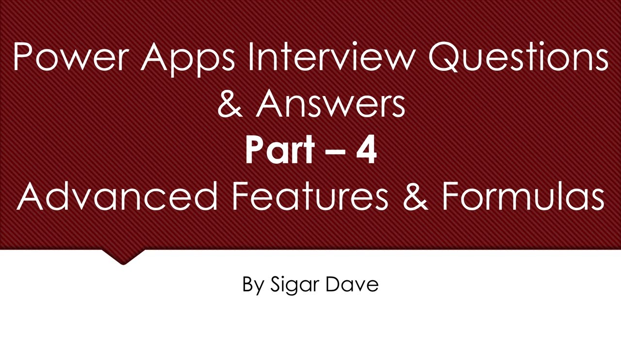 Power Apps Interview Questions & Answers 2025 (Part 4) | Crack Power Platform Interviews Easily!