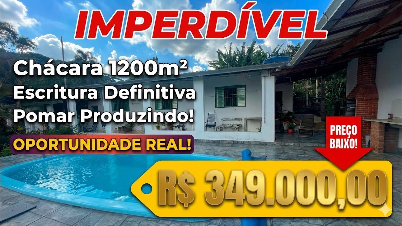 🏡 Sua Chácara em Ibiúna-SP, 3 quartos, trio mineiro e Pomar produzindo em abundância! #chácara