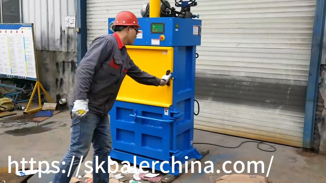 Small vertical baling machine will make big difference.