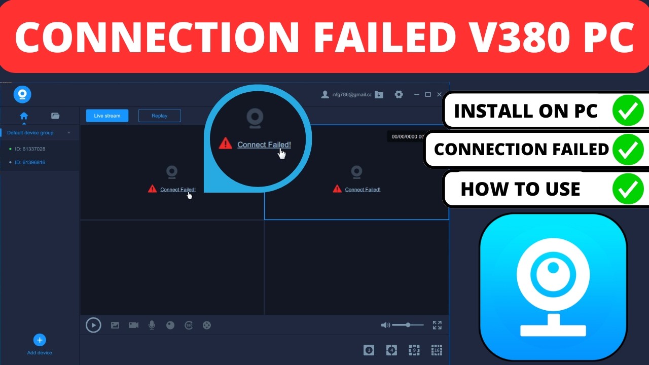Fix v380 connection Failed in PC | V380 for PC | Connection failed v380 pc | v380 connect failed