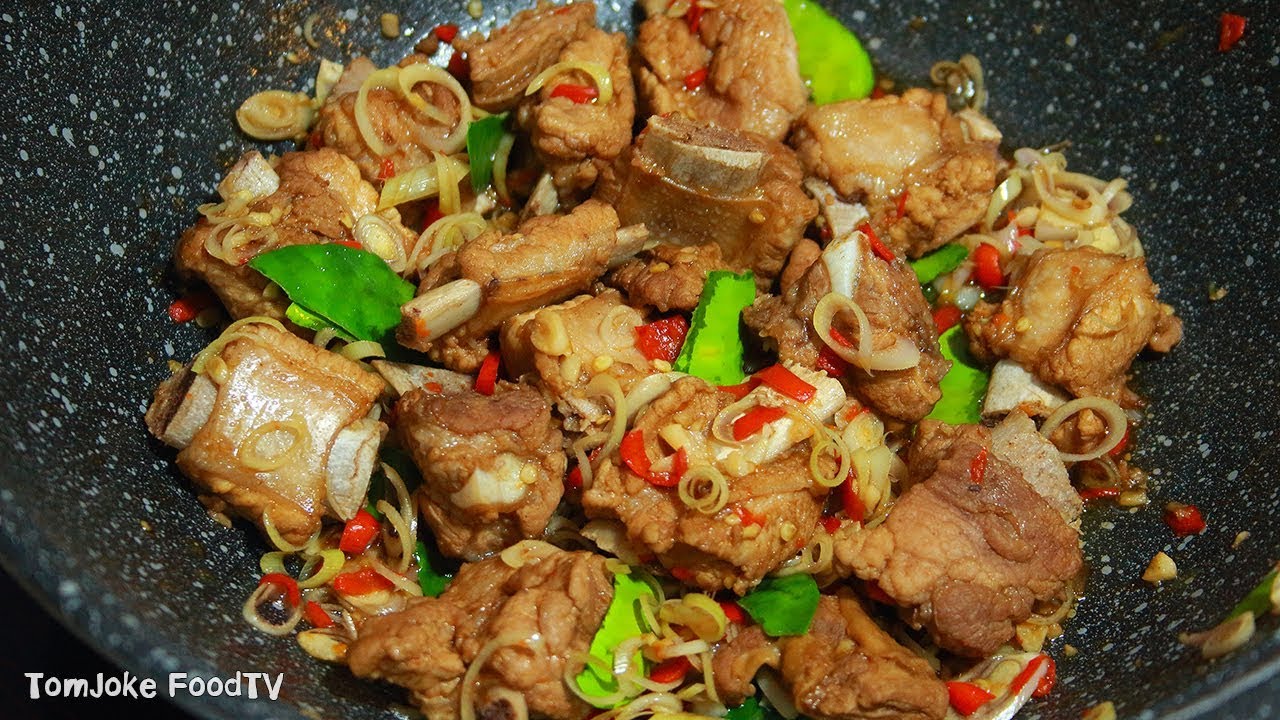ซี่โครงหมูผัดตะไคร้ ทำง่ายๆแต่อร่อยมาก Thai Pork Ribs Recipe