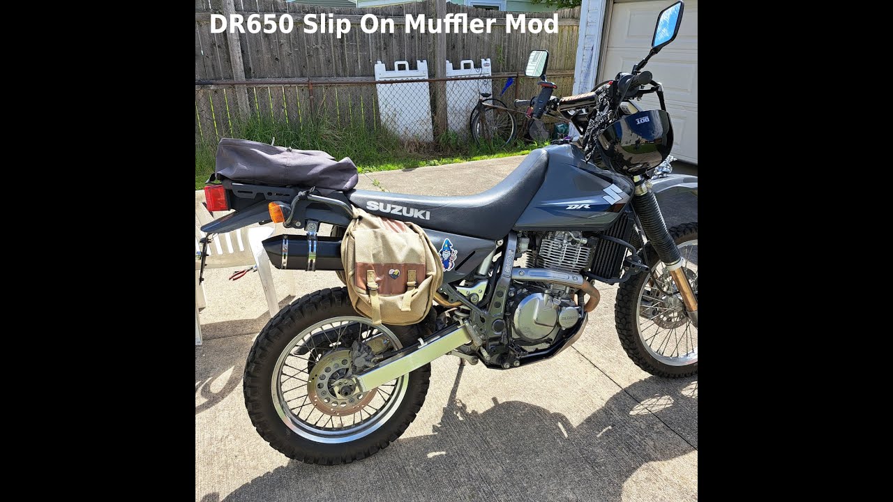 An Inexpensive Suzuki DR650 Exhaust / Slip-on Muffler Install  Mod