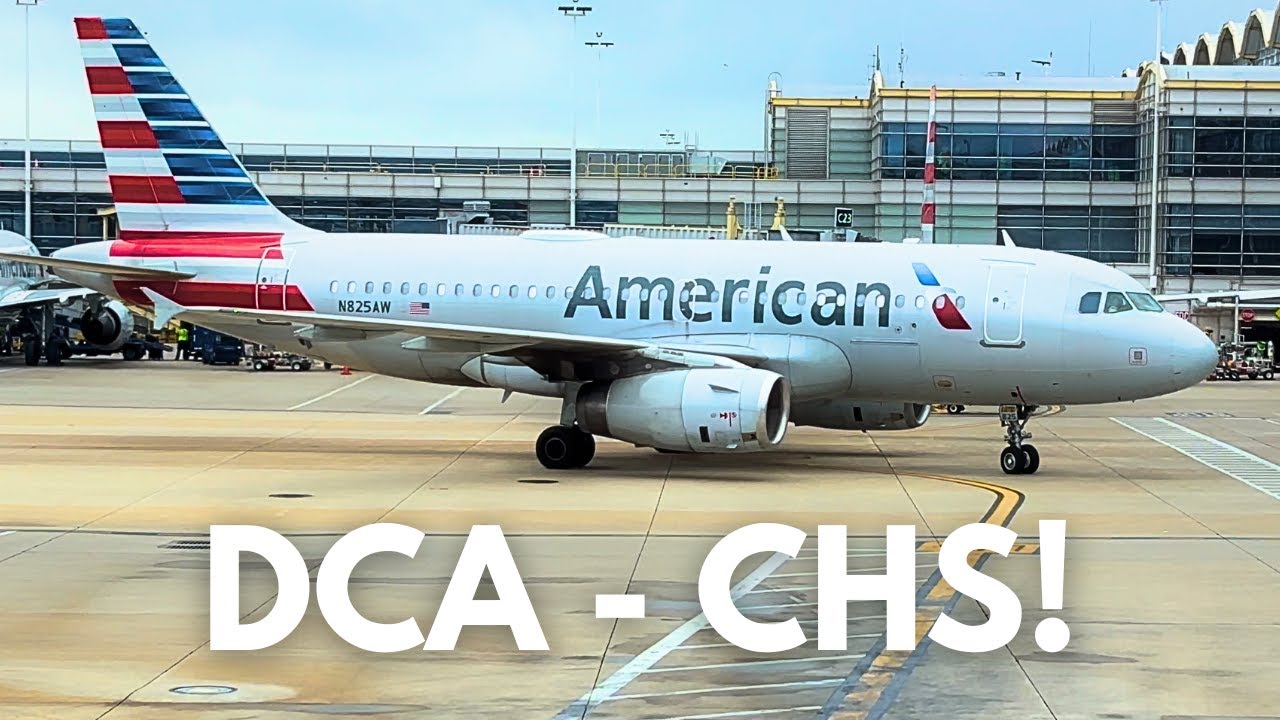 Full Departure & Gusty Arrival | American Airlines A319 | DCA to Charleston