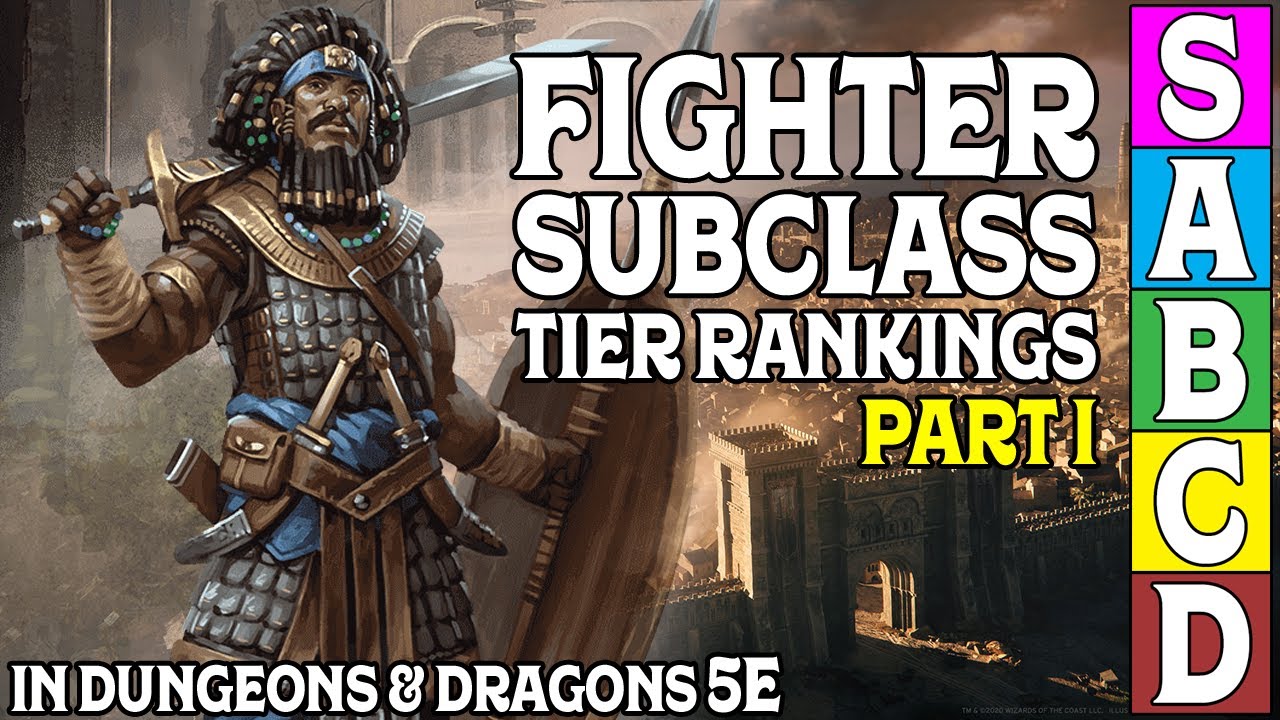Fighter Subclass Tier Ranking (Part 1) for Dungeons and Dragons 5e