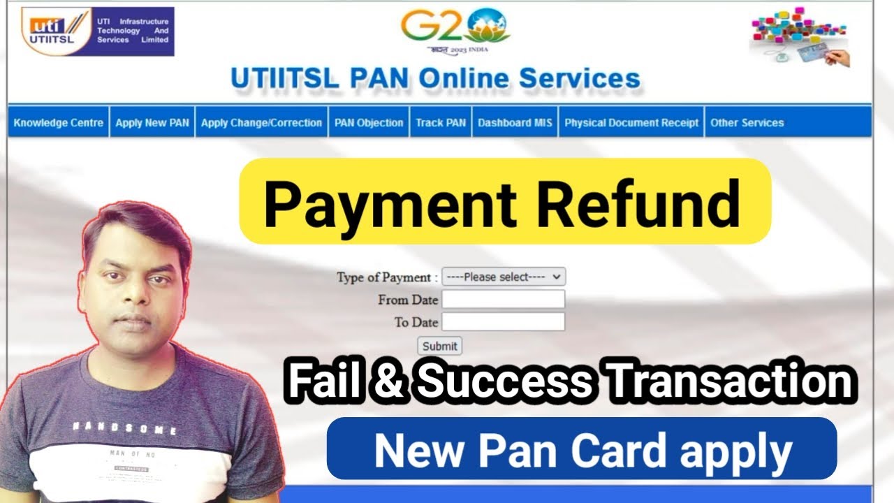 CSC UTI Pan Card  Payments Refund Process | How to refund Payments of  incomplete application