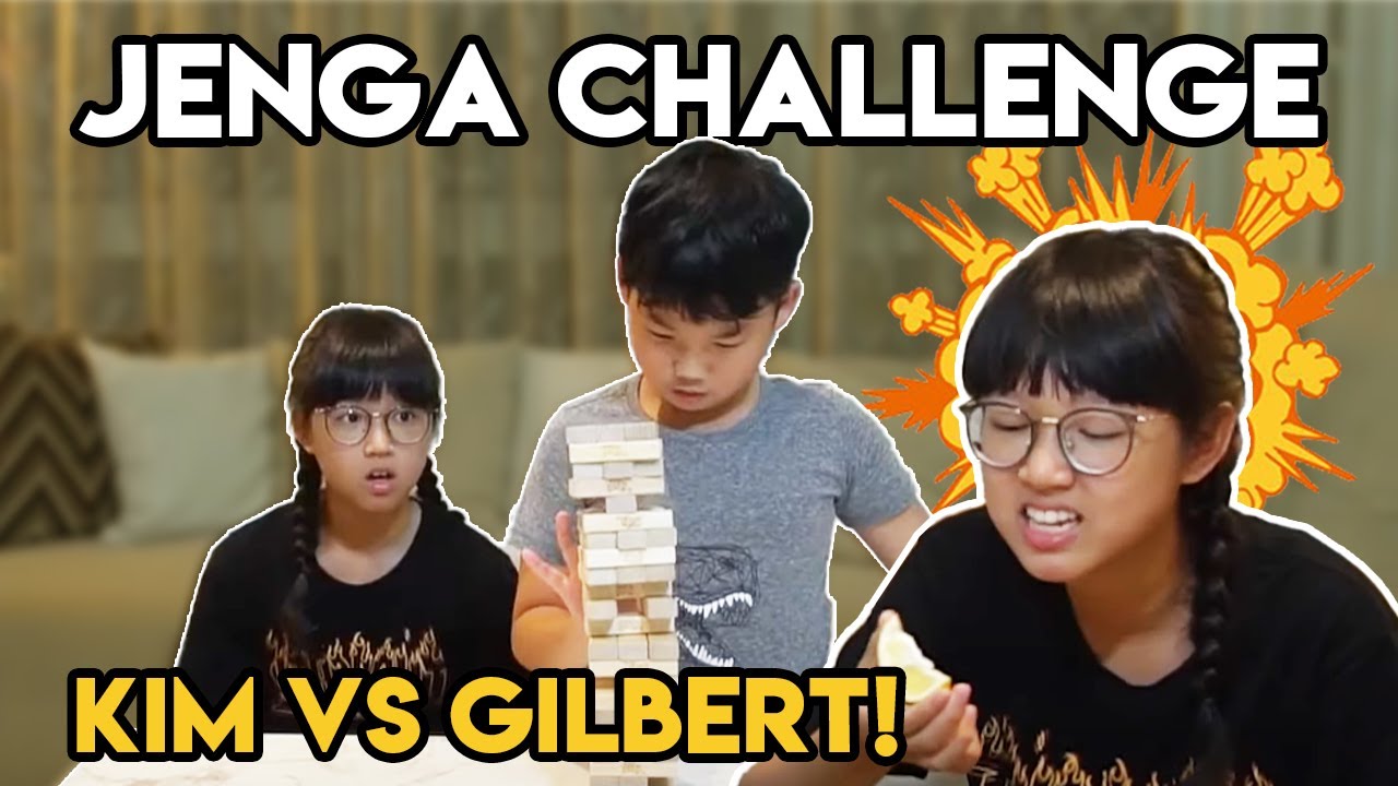 JENGA CHALLENGE KIM VS GILBERT THE VOICE KIDS!