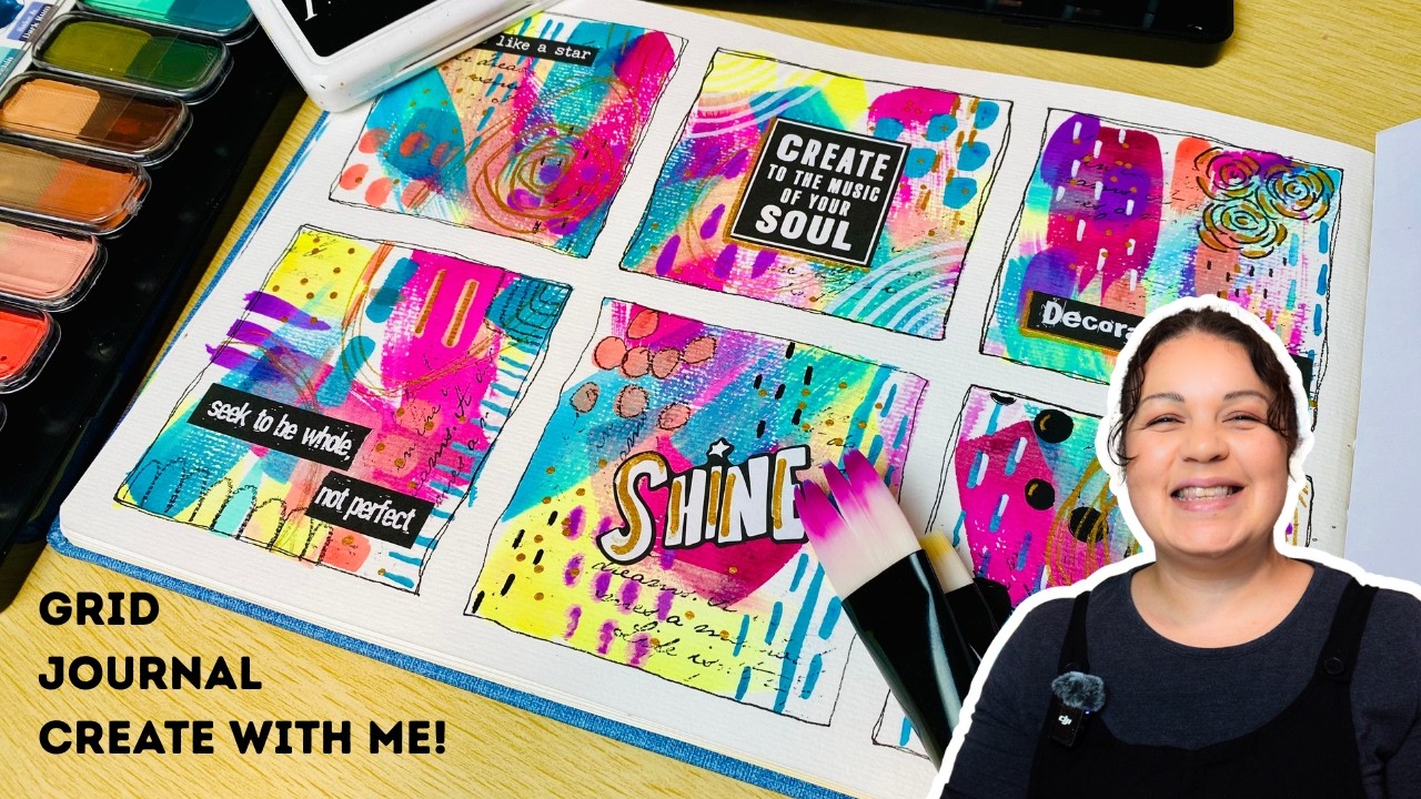 Fun and Easy Mixed Media Grid Art Journal with Jane Davennport Layer Cakes ⎮ Create with Me!