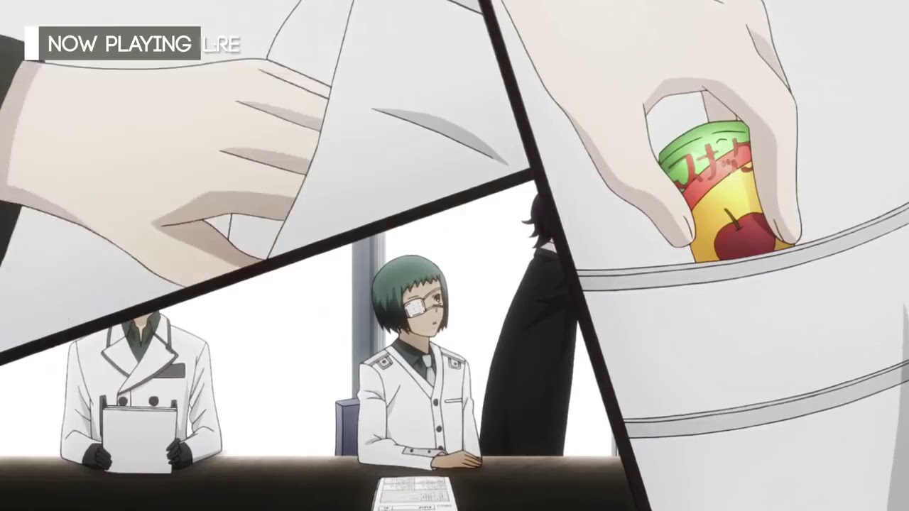 Juuzou meets haise sasaki and takes the candies from haise pocket