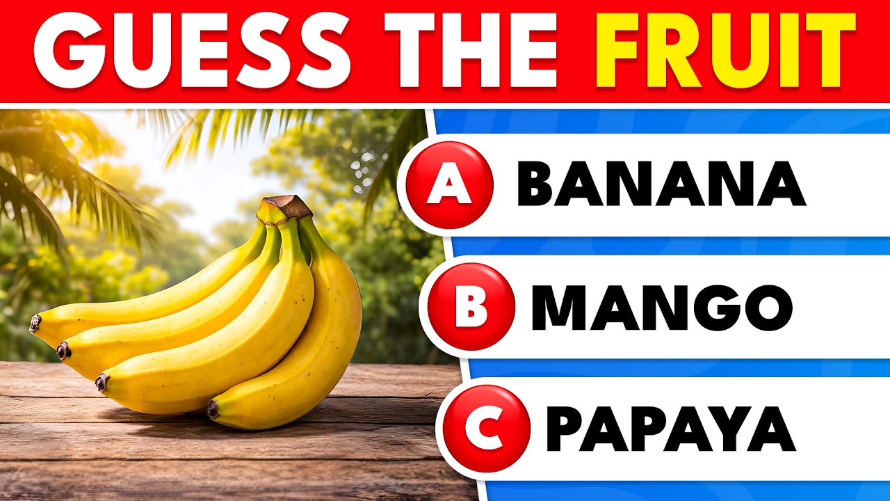 Guess the Fruit by Image 🔍🍓 | 50 Fruits Challenge | Knowlio