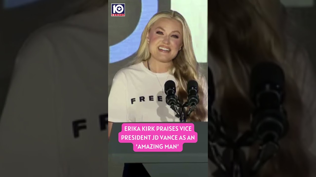Эрика Кирк назвала вице-президента Дж. Д. Вэнса &laquo;удивительным человеком&raquo; на мероприятии Turning P...