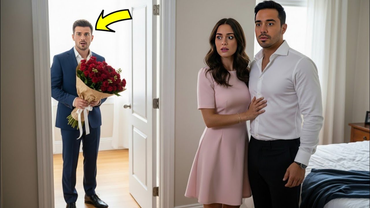 Millionaire returns 3 days early to his trip without warning to surprise his fiancée... but is left!