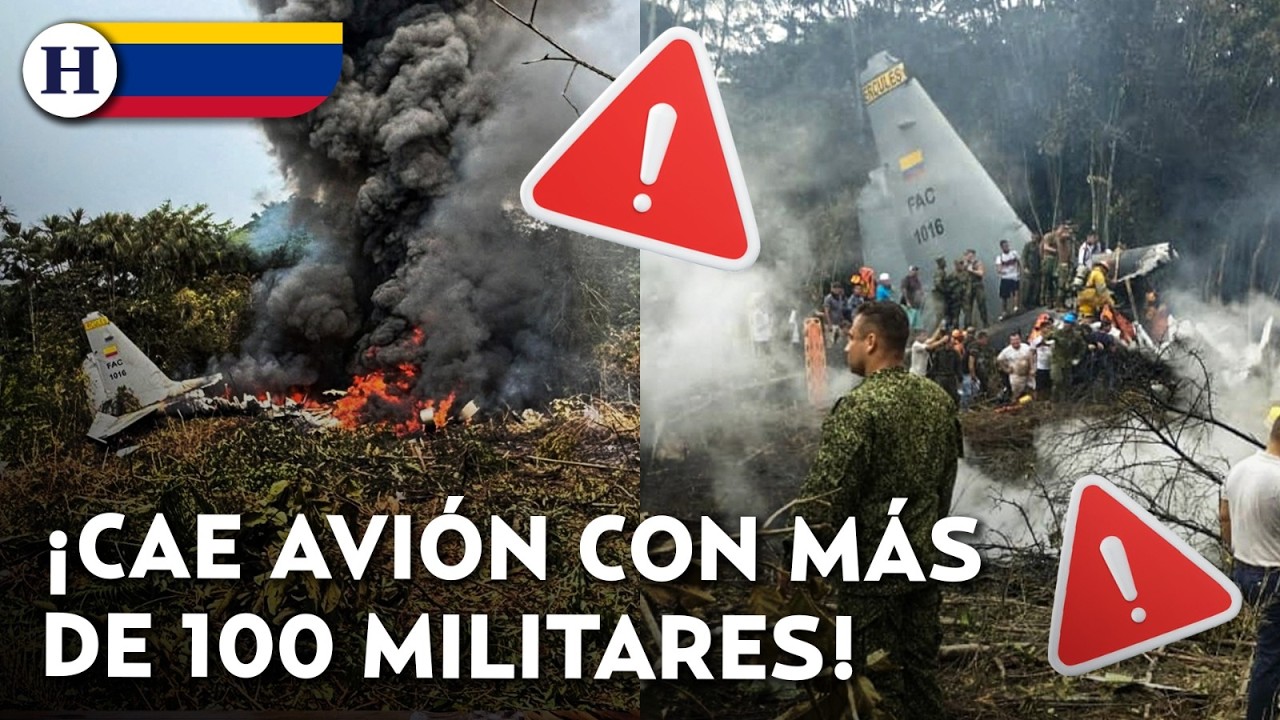 &iexcl;Tragedia en Colombia! As&iacute; fue el momento en que avi&oacute;n de la Fuerza A&eacute;rea se desplom&oacute; en Putumayo