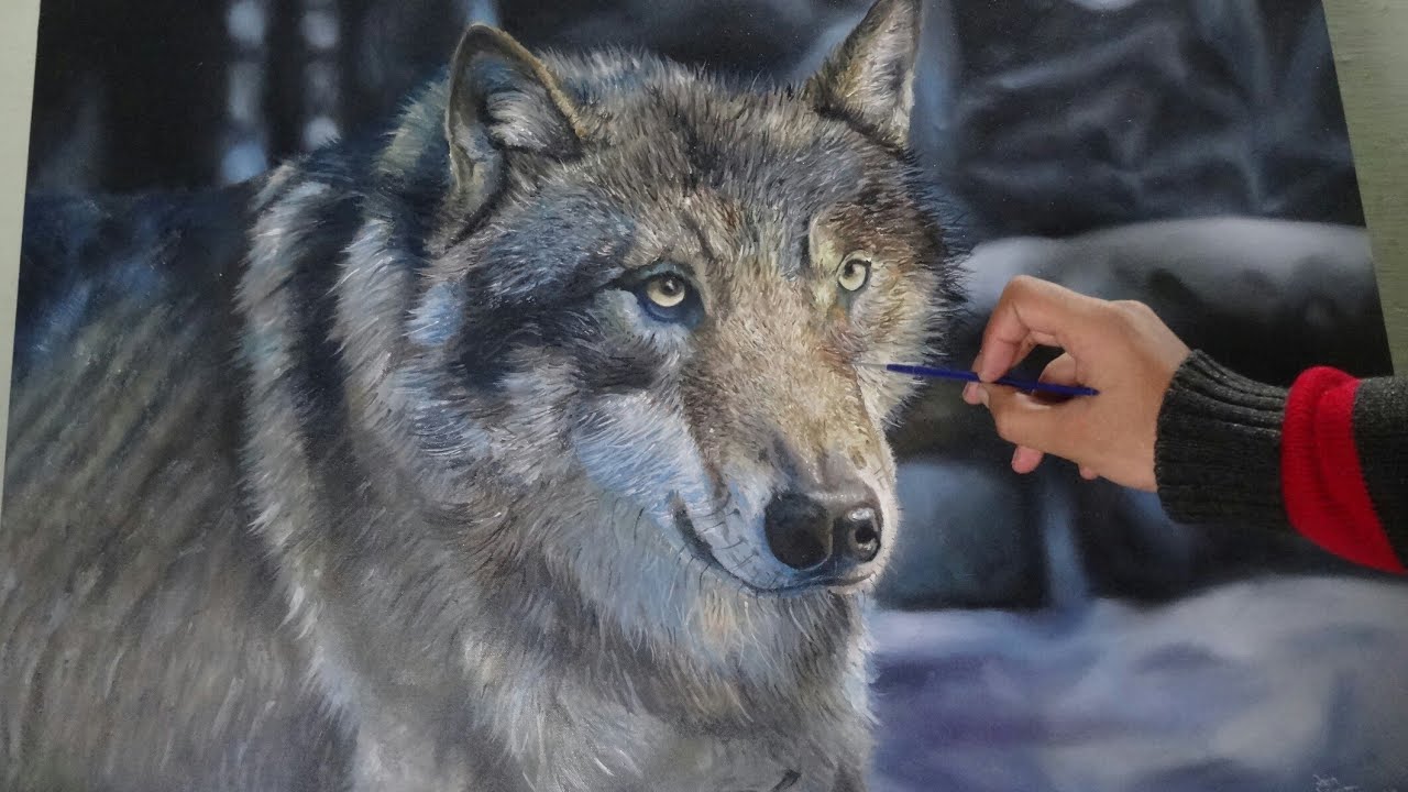 WOLF | Oil painting on canvas [speed painting]
